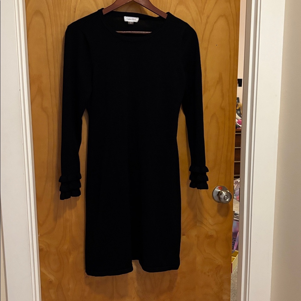 Calvin Klein Black Knitwear Sweater Dress